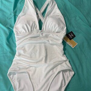 NWT Michal Kors White Swimsuit Sz 10